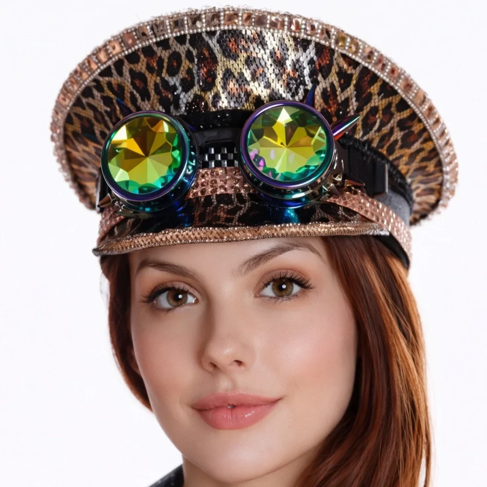Nu Shuz Festival Leopard Animal Print Sequin Hat